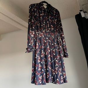 Kate Spade fox smocked dress